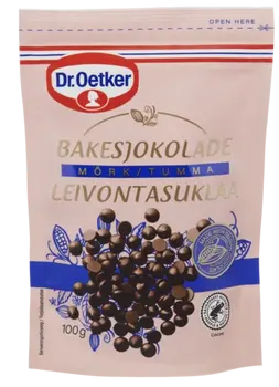 Dr. Oetker Tummasuklaanapit leivontaan 100g