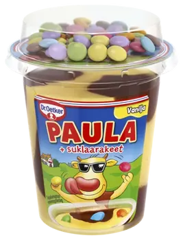 Dr. Oetker PAULA Vanilja-Suklaa -vanukas +suklaarakeet 125g