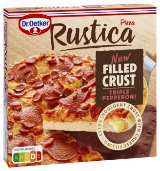 Dr. Oetker Rustica Filled Crust Triple Pepperoni 489g