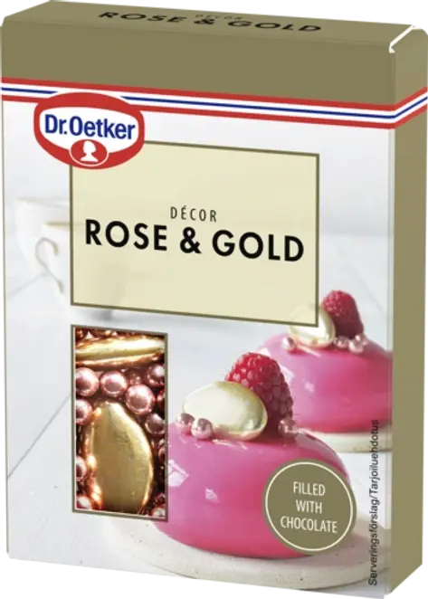 Dr. Oetker Rose & Gold Décor -suklaakoristeet 42g