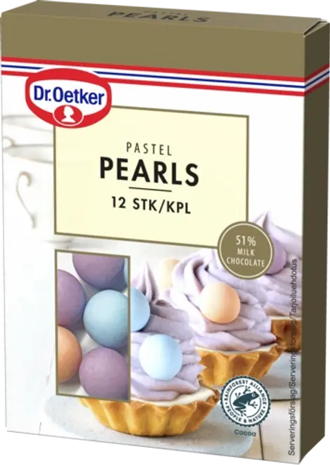 Dr. Oetker Pastel Pearls -suklaakoristeet 12 kpl