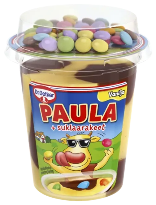 Dr. Oetker PAULA Vanilja-Suklaa -vanukas +suklaarakeet 125g