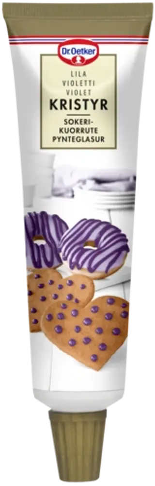 Dr. Oetker Violettia sokerikuorrutetta ja muita valitsemiasi värejä