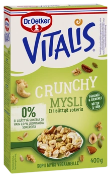 Dr. Oetker Vitalis Crunchy Ei lisättyä sokeria Pähkinät & siemenet mysli 400 g