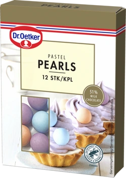 Dr. Oetker Pastel Pearls -suklaakoristeet 12 kpl