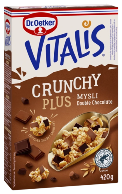 Dr. Oetker Vitalis Crunchy Plus Double Chocolate 420 g