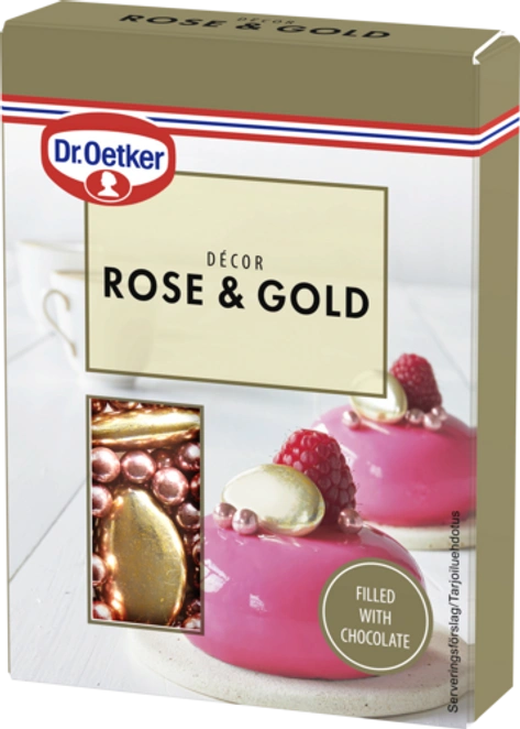 Dr. Oetker Rose & Gold Décor -suklaakoristeet 42g