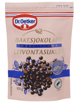 Dr. Oetker Tummasuklaanapit leivontaan