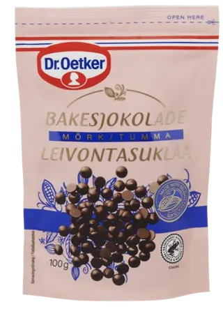 Dr. Oetker Tummasuklaanapit leivontaan