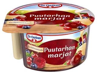 Dr. Oetker Puutarhan marjat vaniljakastikkeella