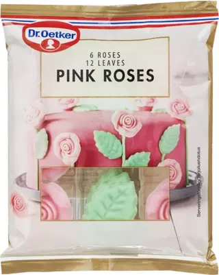Dr. Oetker Pink Roses -sokeriruusuja