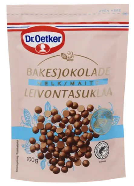 Dr. Oetker Maitosuklaanapit leivontaan