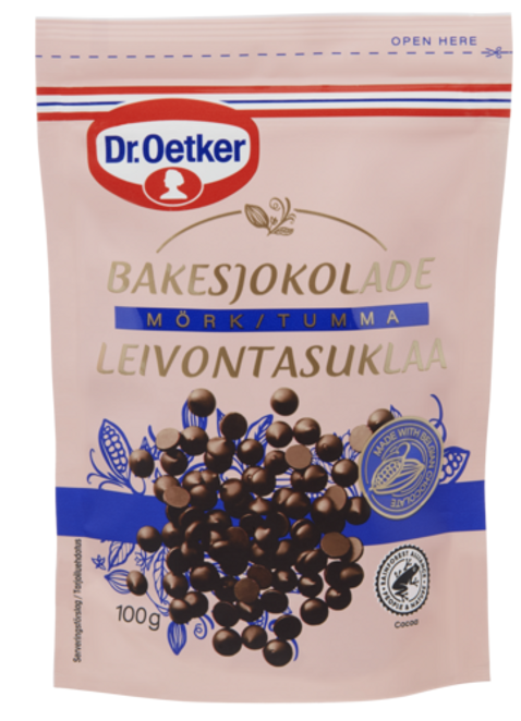 Dr. Oetker Tummasuklaanapit leivontaan 100g