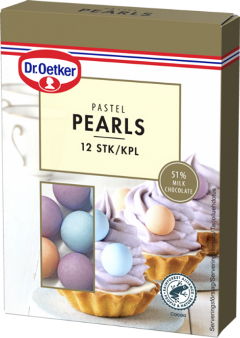 Dr. Oetker Pastel Pearls -suklaakoristeet 12 kpl