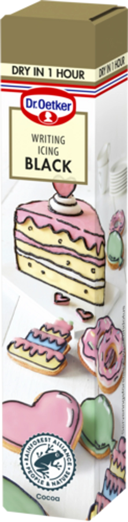 Dr. Oetker Writing icing black -mustaa sokerikuorrutetta