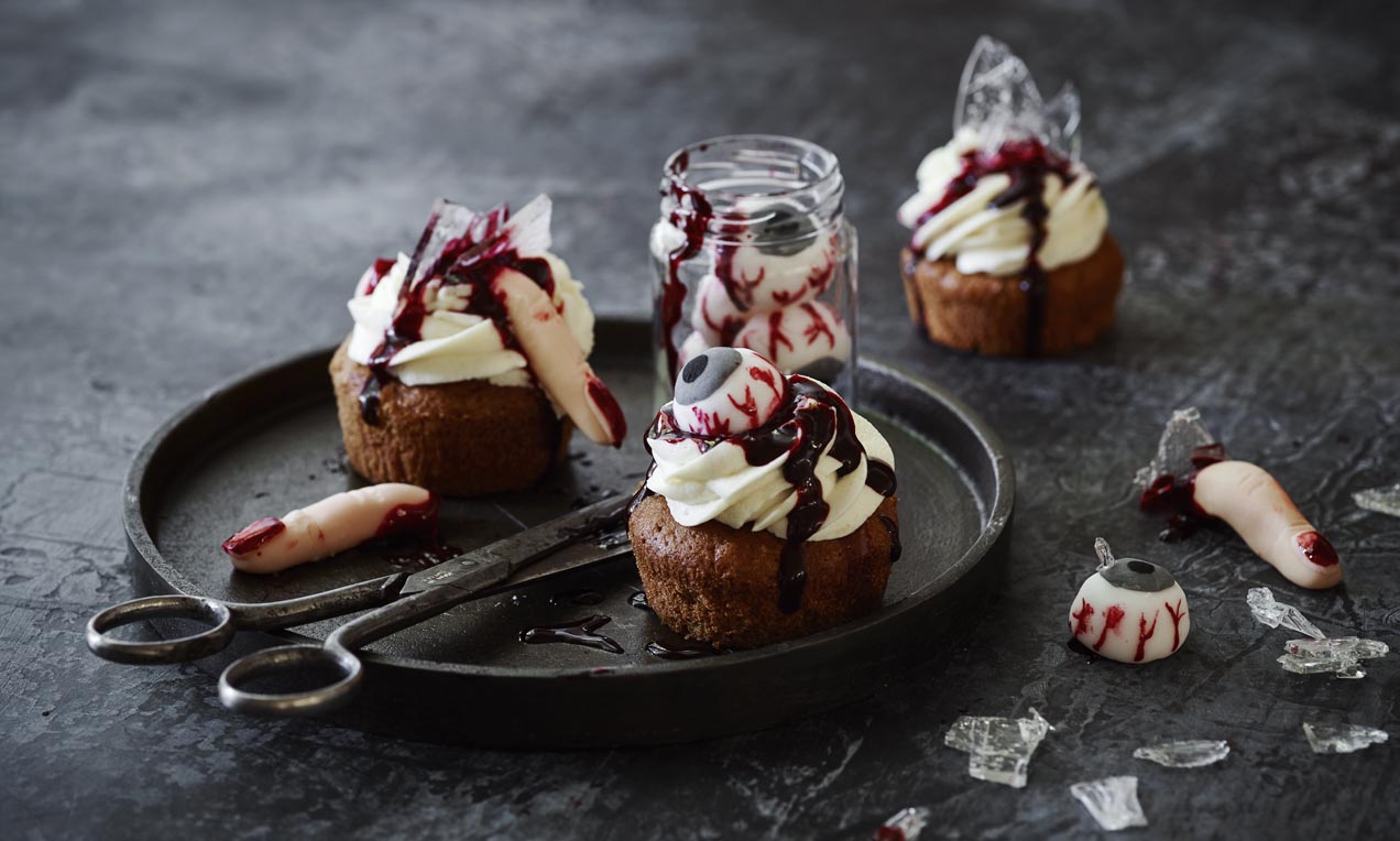 Kauhistuttavat Halloween -kuppikakut