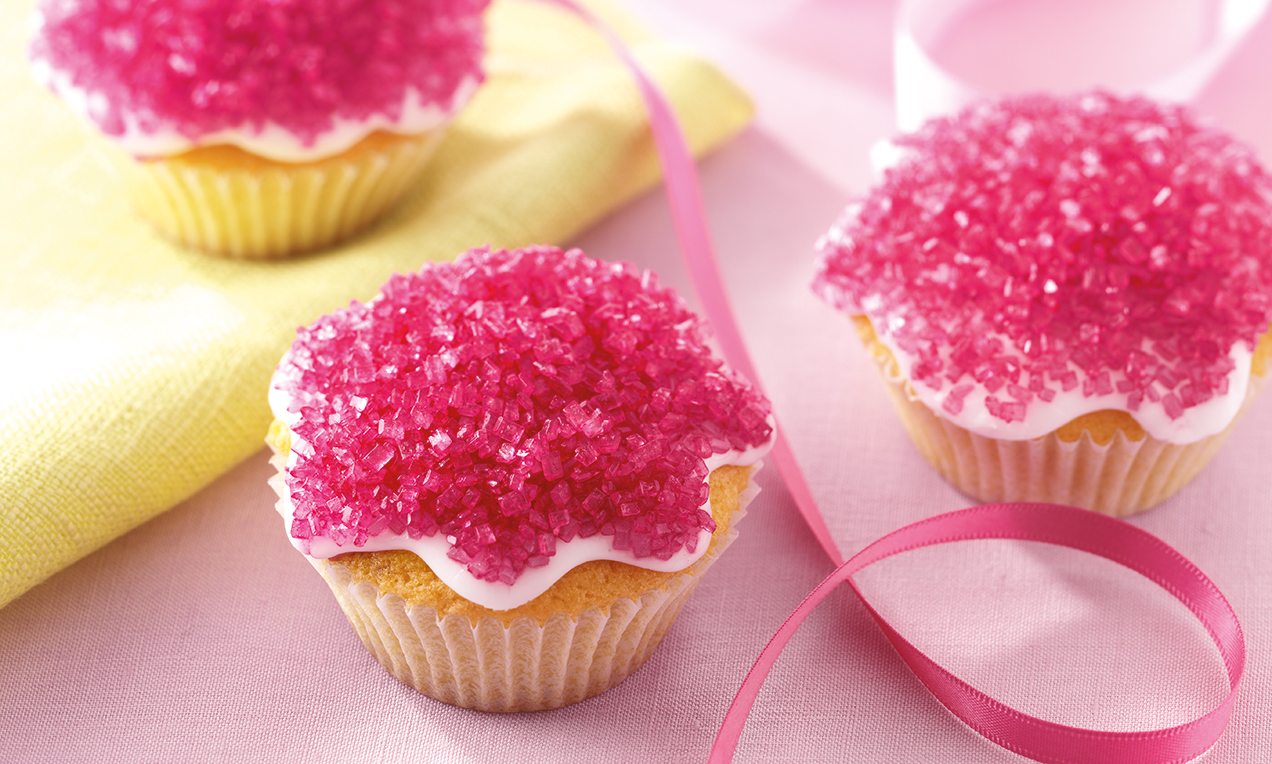Pinkit ystävänpäivämuffinssit